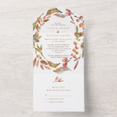 紅葉リース結婚のオールインワン招待状 オールインワン招待状 (内側)