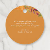 紅葉リース《キリスト教》洗礼式や命名式ありがとう フェイバータグ (裏面)