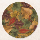 紅葉リーフパターン ラウンドペーパーコースター (正面)