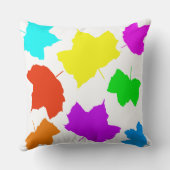 紅葉レインボー数々のカラー白カスタム色 クッション (裏面)