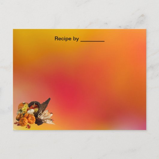 紅葉レシピカスタムカード ポストカード (正面)