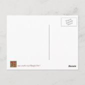 紅葉レッドメープル抽象芸術オングラス ポストカード (裏面)