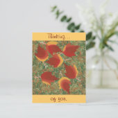 紅葉レッドメープル抽象芸術オングラス ポストカード (スタンド正面)