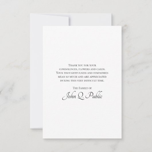 紅葉レーン葬儀メモリアル悔やみや弔慰 サンキューカード (裏面)