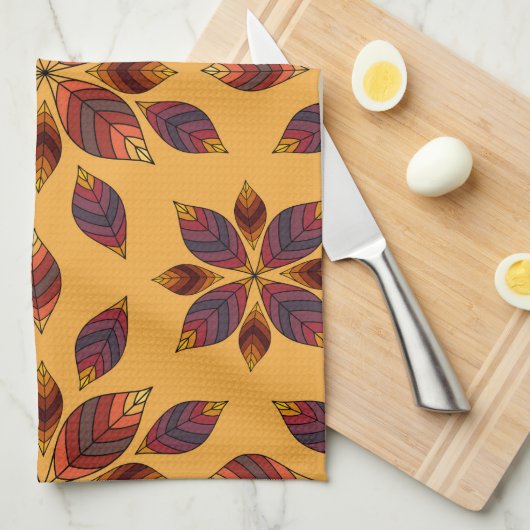 紅葉ロゼット キッチンタオル (四つ折り)