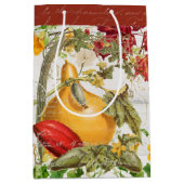 紅葉ワイルドフラワーカボチャ素朴ンウッド ミディアムペーパーバッグ (正面)