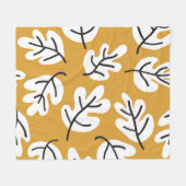 紅葉ヴィンテージのシームレスなパターン フリースブランケット (正面(横))