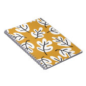 紅葉ヴィンテージシームレスパターン。オークの葉s ノートブック (右側)