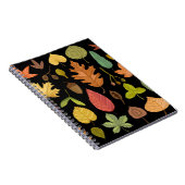 紅葉ヴィンテージセットを黒の背景で分離 ノートブック (右側)