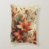 紅葉ヴィンテージ水彩秋色 アクセントクッション (裏面(縦))