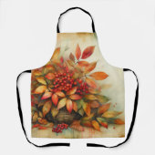 紅葉ヴィンテージ水彩秋色 エプロン (正面)