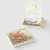 紅葉ヴィンテージ水彩秋色 ストーンコースター (横)