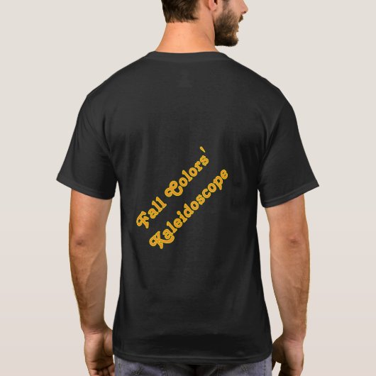 紅葉万華鏡のように千変万化するパターン Tシャツ (裏面)
