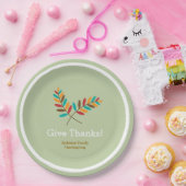 紅葉与え感謝していパーソナライズされた、感謝祭 ペーパープレート (パーティー)