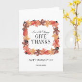 紅葉与え感謝してい感謝状 カード (黄色い花)