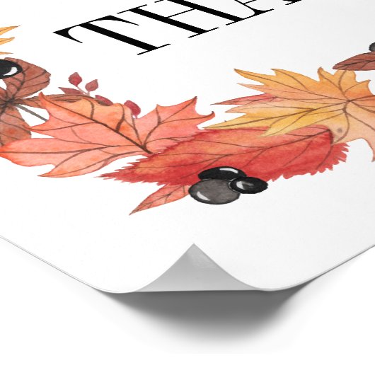 紅葉与え感謝してい感謝祭ポスター ポスター (角)