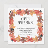紅葉与え感謝してい感謝祭招待状 招待状 (正面)