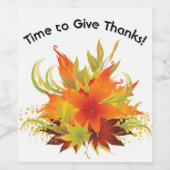 紅葉与え感謝してい ワインラベル (シングルラベル)