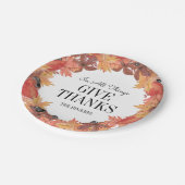 紅葉与え感謝祭紙プレート ペーパープレート (アングル)