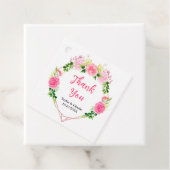 紅葉付きピンク結婚のバラ フェイバータグ (インサイチュ)