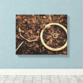 紅葉付き自転車部品 キャンバスプリント (インサイチュ (ウッドフロア))