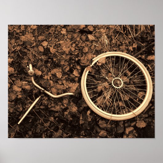 紅葉付き自転車部品 ポスター (正面)