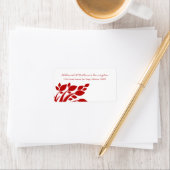 紅葉住所 シール赤 ラベル (インサイチュ)