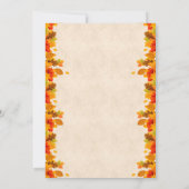 紅葉傘ベビーシャワー招待状 招待状 (裏面)