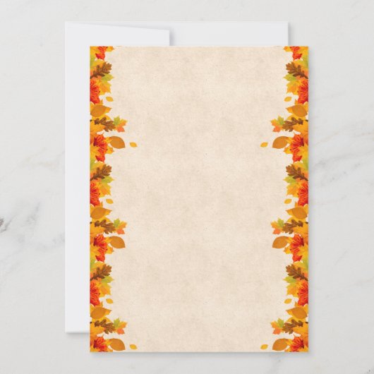 紅葉傘ベビーシャワー招待状 招待状 (裏面)