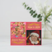 紅葉写真ピンク シーズンポストカード (スタンド正面)