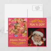 紅葉写真ピンク シーズンポストカード (正面/裏面)