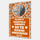 紅葉写真60結婚周年フロステッド アクリルサイン (傾斜)