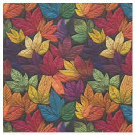 紅葉刺繍模様 ファブリック