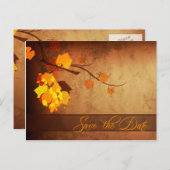 紅葉動揺してヴィンテージ保存日 案内ポストカード (正面/裏面)