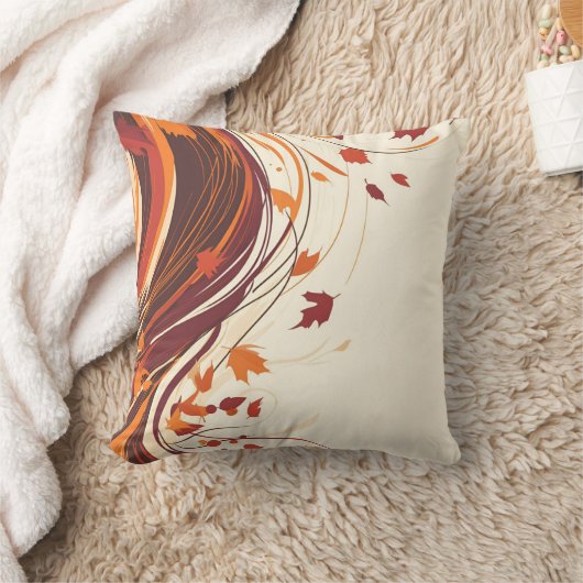 紅葉化粧枕 クッション (ブランケット)