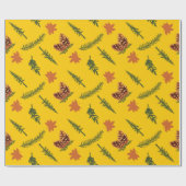 紅葉及び枝継ぎ目無しラッピング紙 ラッピングペーパー (フラット)