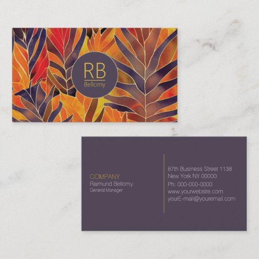 紅葉名刺 名刺 (正面/裏面)