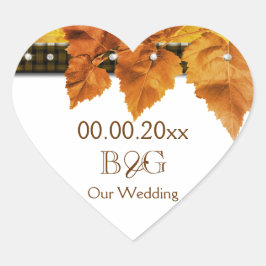 紅葉国の結婚式のシール#2 ハートシール