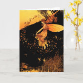紅葉妖精グリーティングカード カード (黄色い花)