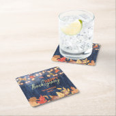 紅葉妖精ライトオンウッドサンクスギビング スクエアペーパーコースター (インサイチュ)