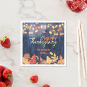 紅葉妖精ライトオンウッドサンクスギビング スタンダードカクテルナプキン (インサイチュ)