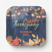 紅葉妖精ライトオンウッドサンクスギビング ペーパープレート (正面)