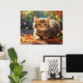 *~*紅葉子猫5:4 Kitten Cat AP68 ポスター (ホームオフィス)