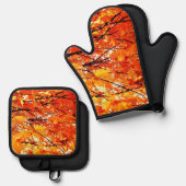 紅葉季節 鍋つかみ&鍋敷きセット (正面/裏面)