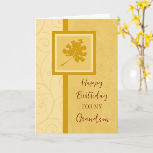 紅葉孫誕生日 カード (黄色い花)