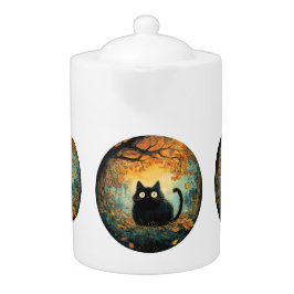 紅葉居心地の良い秋黒猫のための魔法