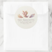 紅葉差出人住所シール ラウンドシール (バッグ)