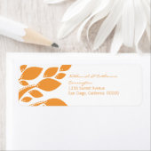 紅葉差出人住所ラベルオレンジ ラベル (インサイチュ)