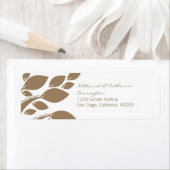 紅葉差出人住所ラベル茶色 ラベル (インサイチュ)