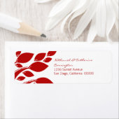 紅葉差出人住所ラベル赤 ラベル (インサイチュ)